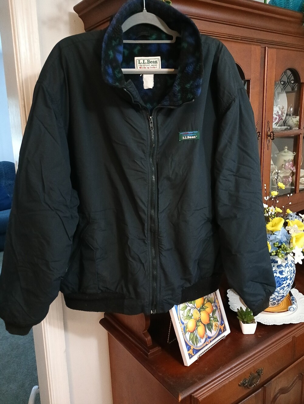 L.L. Bean Warm-Up Navy Fleece Lined Jacket (XL)